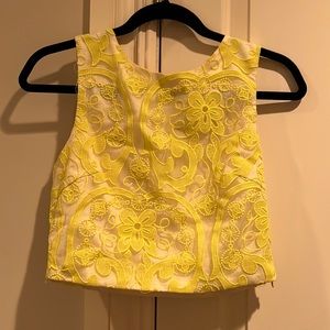 New Never been worn Lucy Paris Yellow crop top size Medium, from Bloomingdales
